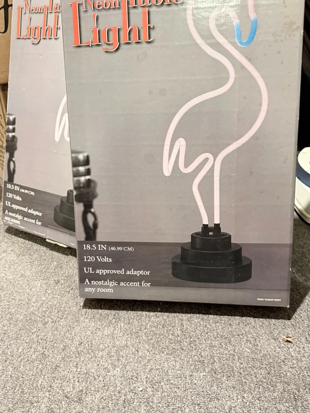 Nostalgic Neon Table Light Flamingo - Pink & Blue BNIB Qty 2